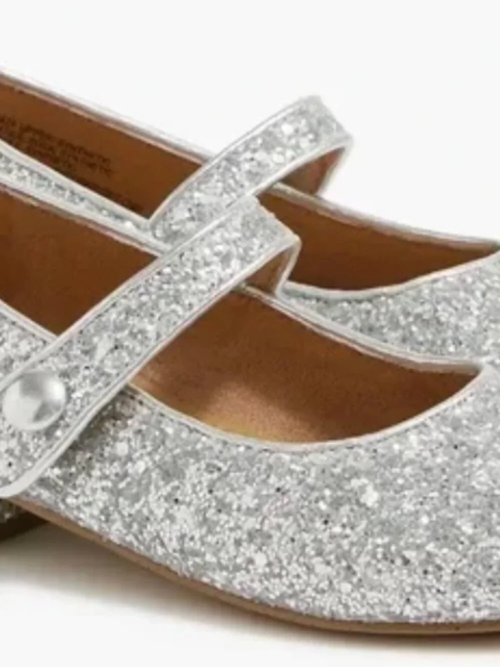 J.Crew Girls' K12 slip on glitter-low heel Mary Jane Shoes